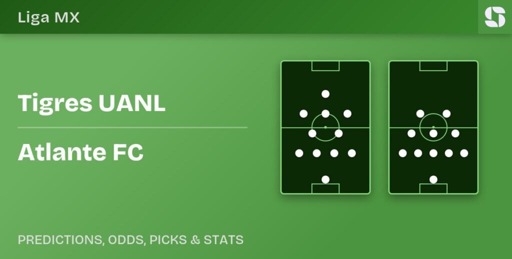 Tigres UANL vs Atlante FC predicted formations