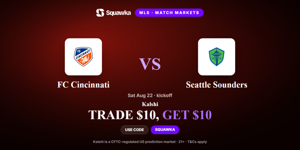 FC Cincinnati vs Seattle Sounders: Kalshi Promo Code & $10 Bonus