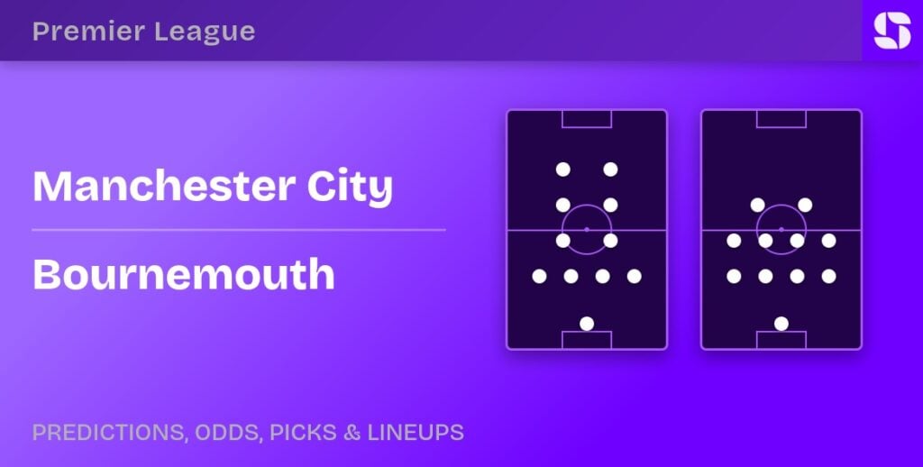 Manchester City vs Bournemouth predicted formations