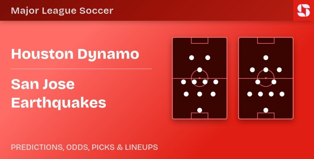 Houston Dynamo vs San Jose Earthquakes predicted formations