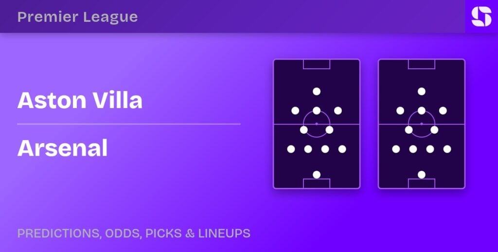Aston Villa vs Arsenal predicted formations