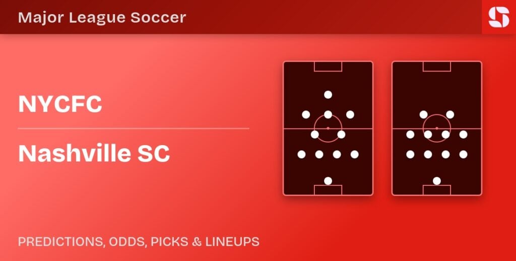 NYCFC vs Nashville SC predicted formations