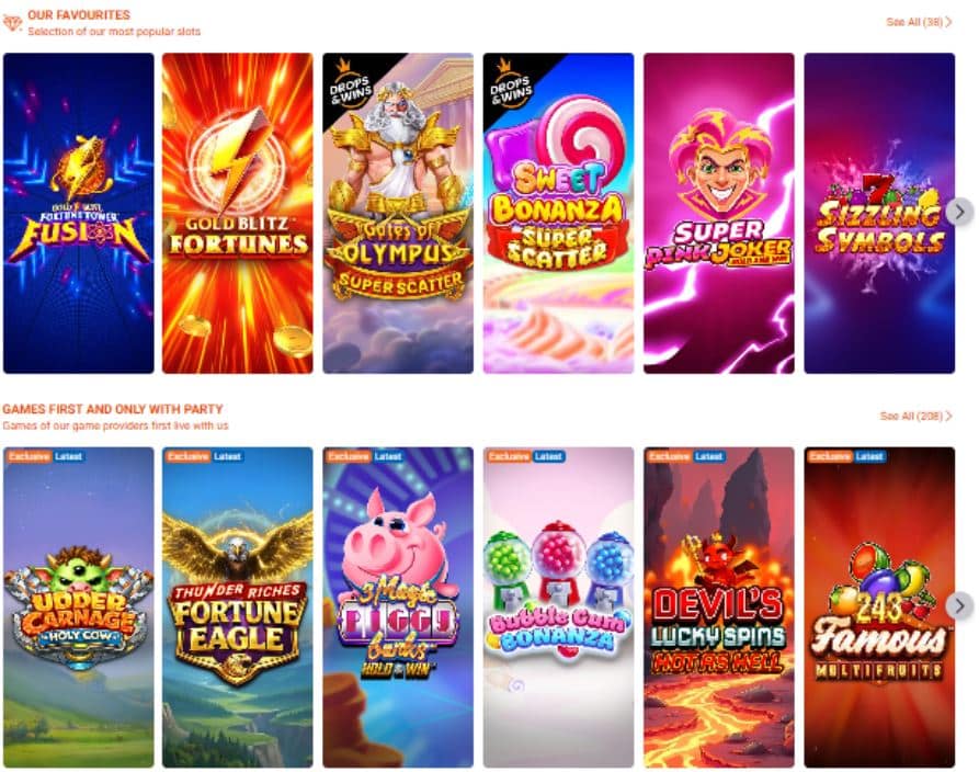 PartyPoker Casino Games