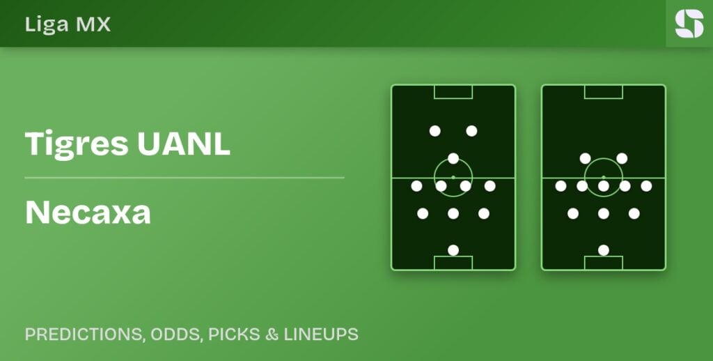 Tigres UANL vs Necaxa predicted formations