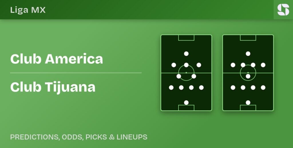 Club America vs Club Tijuana predicted formations