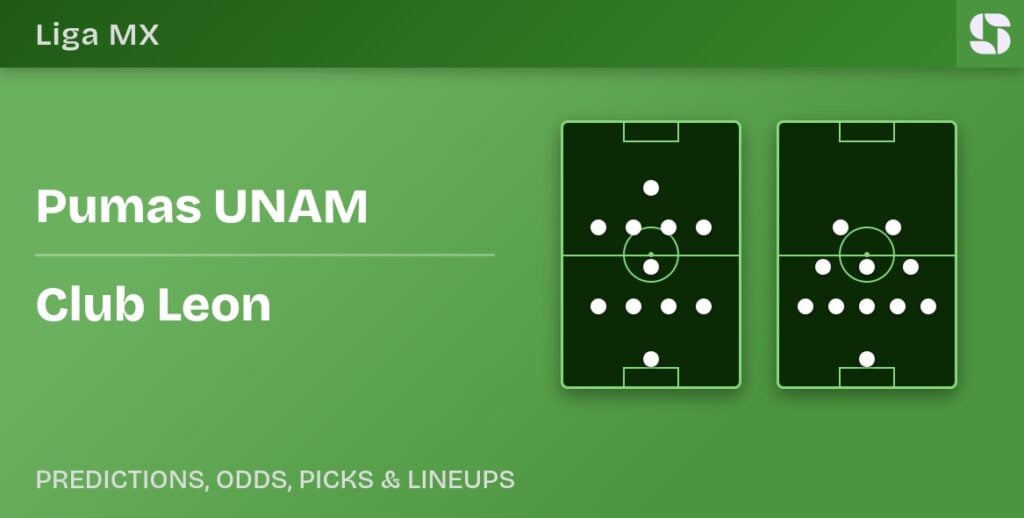 Pumas UNAM vs Club Leon predicted formations