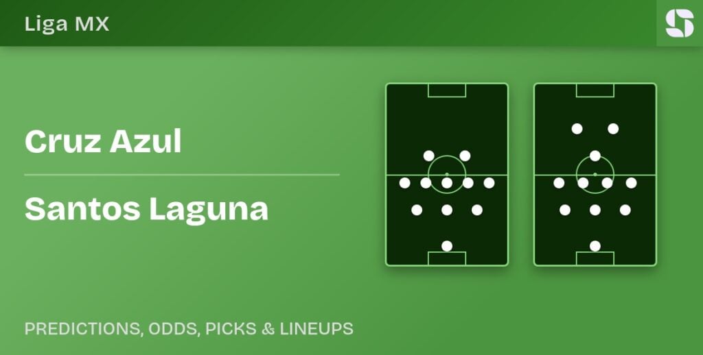 Cruz Azul vs Santos Laguna predicted formations