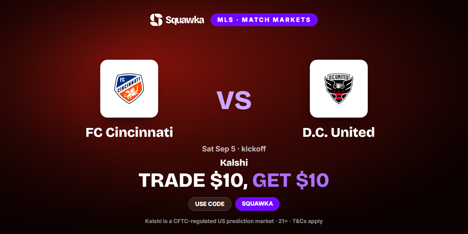 FC Cincinnati vs D.C. United: Kalshi Promo Code — Trade $25, Get $25