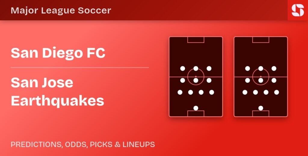 San Diego FC vs San Jose Earthquakes predicted formations