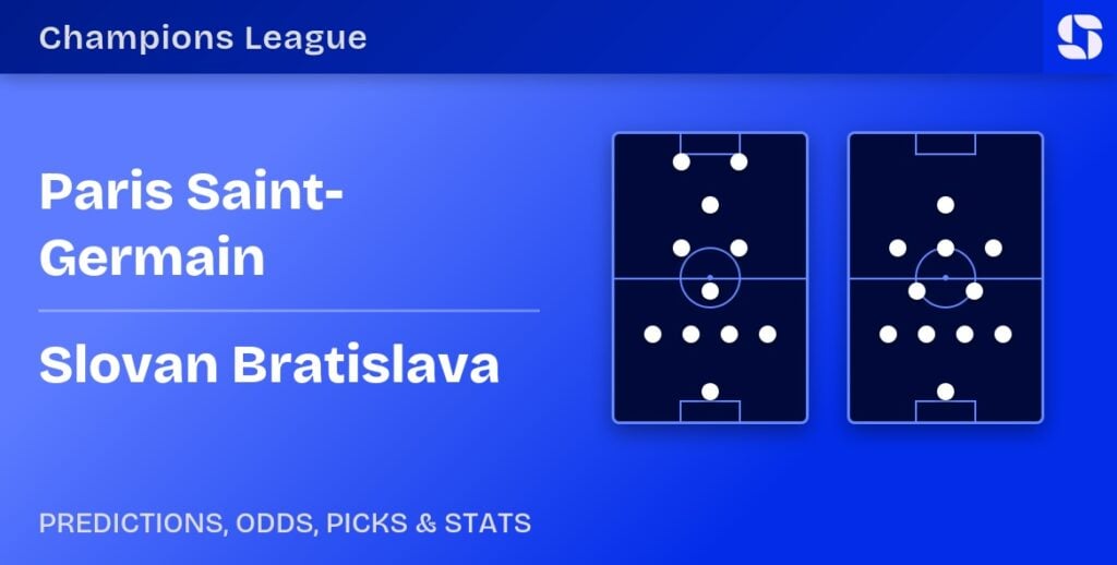 Paris Saint-Germain vs Slovan Bratislava predicted formations