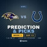 Ravens vs Colts prediction, picks and odds for Week 1 of the 2026 NFL season
