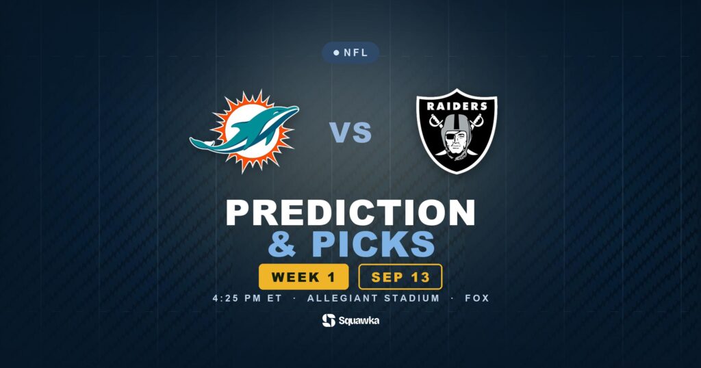 Dolphins vs Raiders prediction, picks and odds for Week 1 of the 2026 NFL season