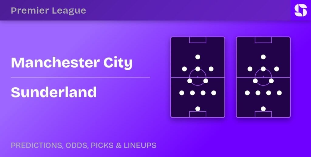 Manchester City vs Sunderland predicted formations