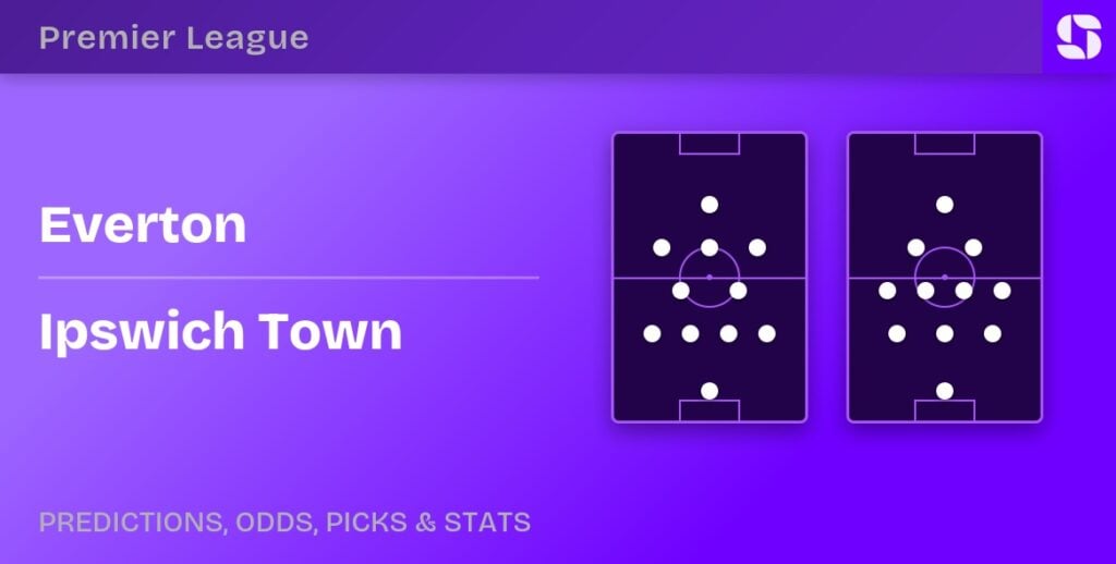 Everton vs Ipswich Town predicted formations
