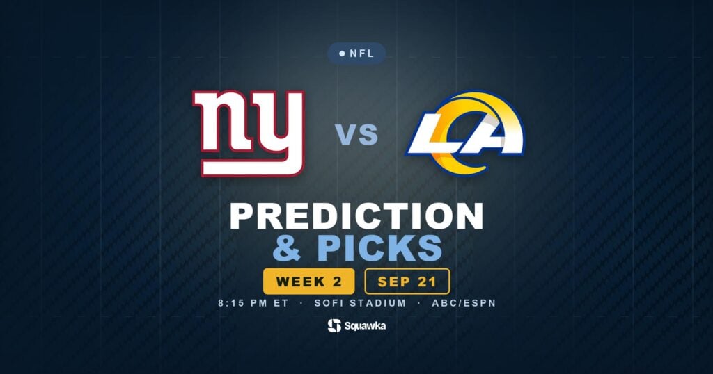 New York Giants vs Los Angeles Rams prediction, picks and odds for Week 2 of the 2026 NFL season