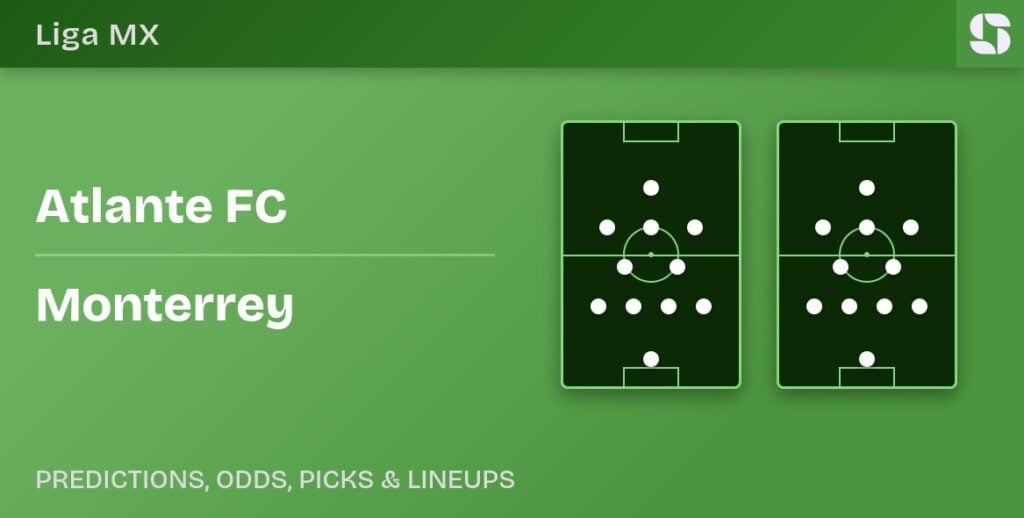 Atlante FC vs Monterrey predicted formations