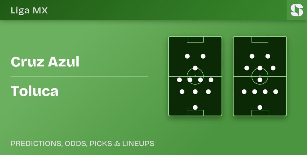 Cruz Azul vs Toluca predicted formations