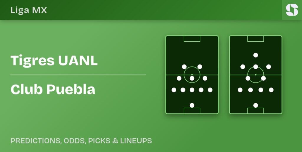 Tigres UANL vs Club Puebla predicted formations