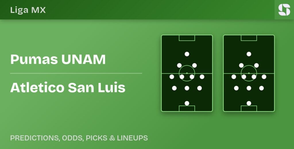 Pumas UNAM vs Atletico San Luis predicted formations