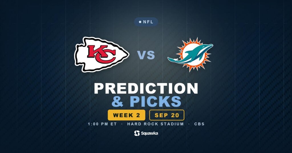 Kansas City Chiefs vs Miami Dolphins prediction, picks and odds for Week 2 of the 2026 NFL season
