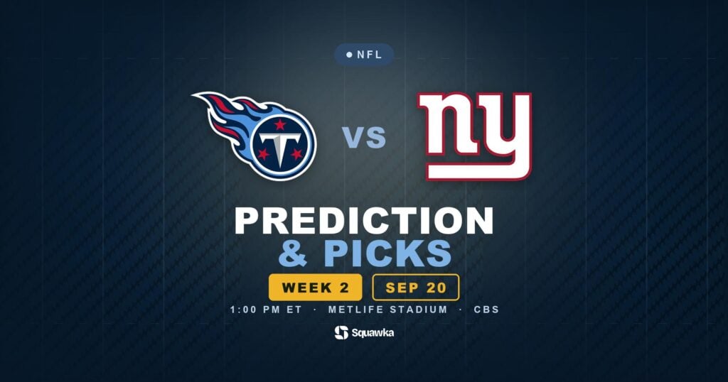 Tennessee Titans vs New York Giants prediction, picks and odds for Week 2 of the 2026 NFL season