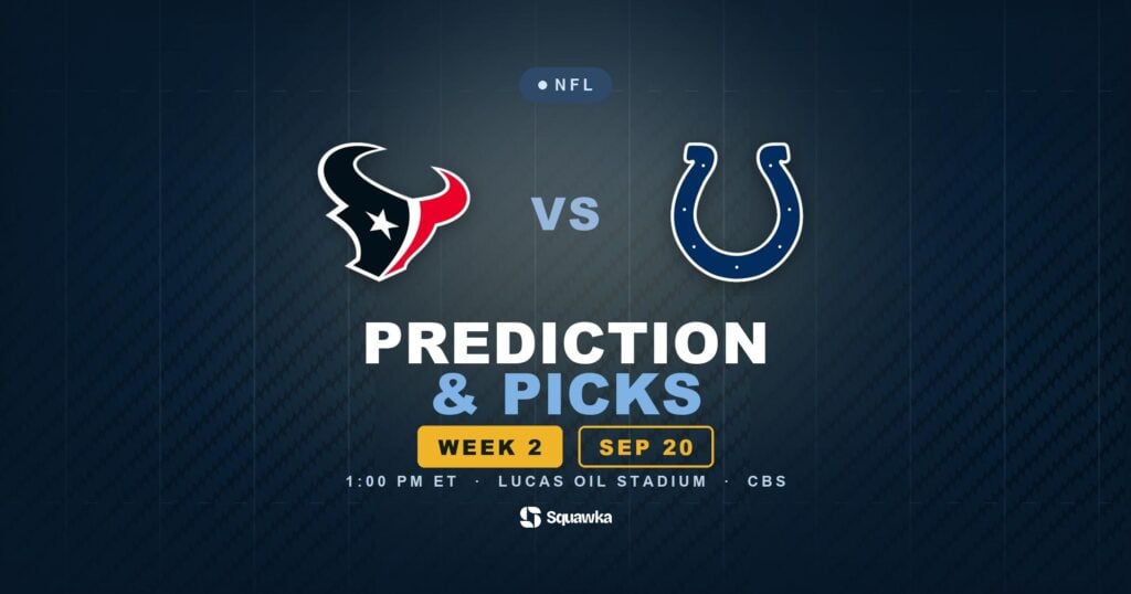 Houston Texans vs Indianapolis Colts prediction, picks and odds for Week 2 of the 2026 NFL season