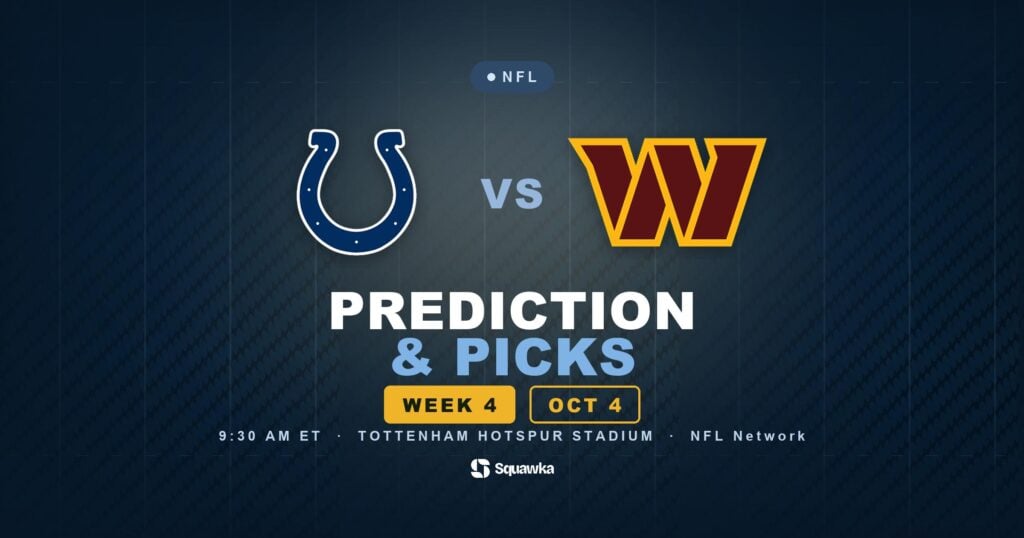 Indianapolis Colts vs Washington Commanders prediction, picks and odds for Week 4 of the 2026 NFL season