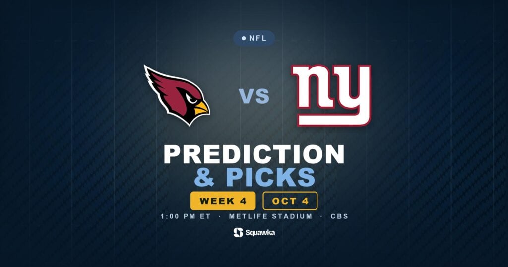 Arizona Cardinals vs New York Giants prediction, picks and odds for Week 4 of the 2026 NFL season