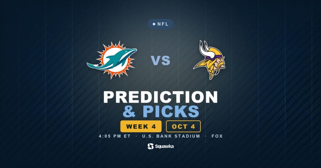 Miami Dolphins vs Minnesota Vikings prediction, picks and odds for Week 4 of the 2026 NFL season