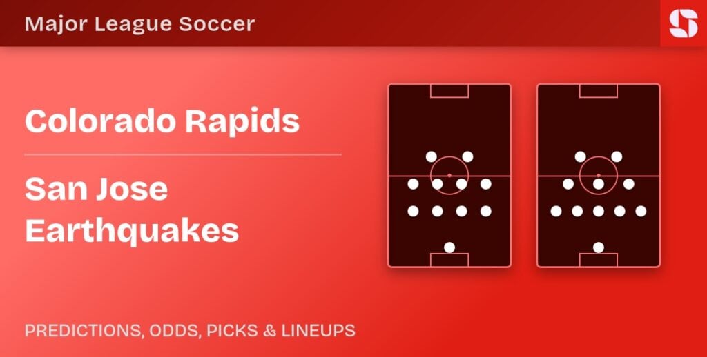 Colorado Rapids vs San Jose Earthquakes predicted formations
