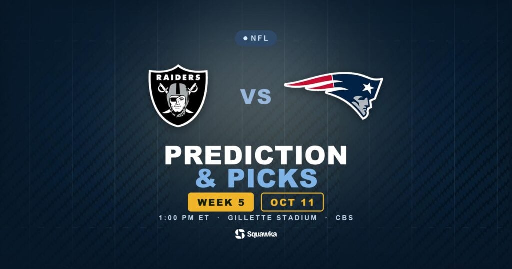 Las Vegas Raiders vs New England Patriots prediction, picks and odds for Week 5 of the 2026 NFL season