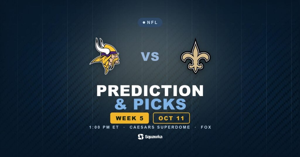 Minnesota Vikings vs New Orleans Saints prediction, picks and odds for Week 5 of the 2026 NFL season