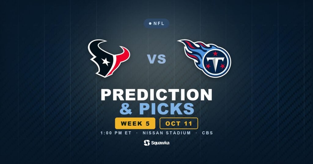 Houston Texans vs Tennessee Titans prediction, picks and odds for Week 5 of the 2026 NFL season