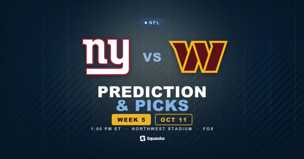 New York Giants vs Washington Commanders prediction, picks and odds for Week 5 of the 2026 NFL season