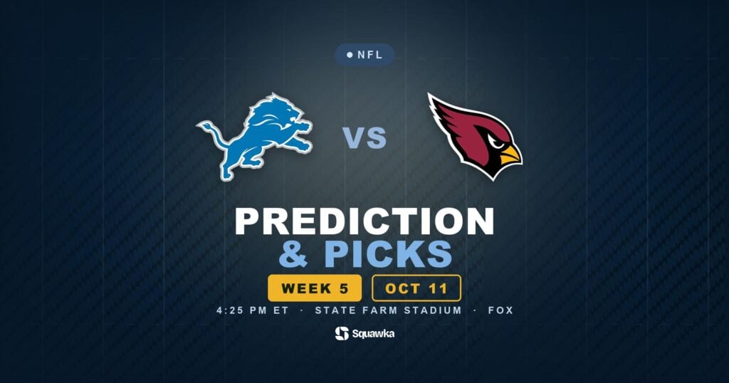 Detroit Lions vs Arizona Cardinals prediction, picks and odds for Week 5 of the 2026 NFL season
