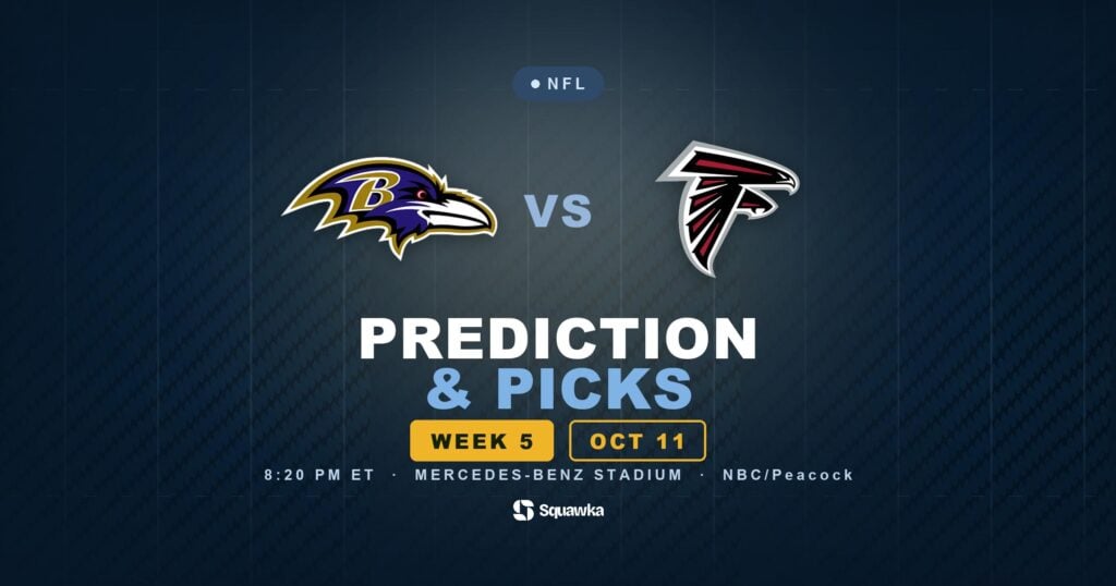 Baltimore Ravens vs Atlanta Falcons prediction, picks and odds for Week 5 of the 2026 NFL season