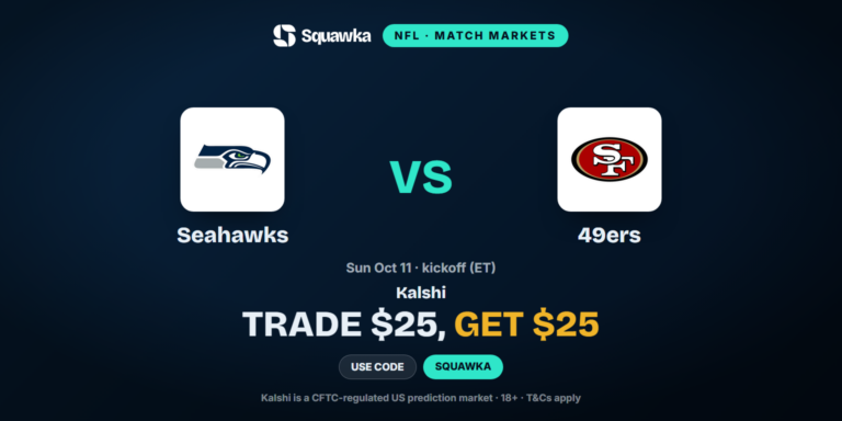 Seahawks vs 49ers: Kalshi Promo Code — Trade $25, Get $25