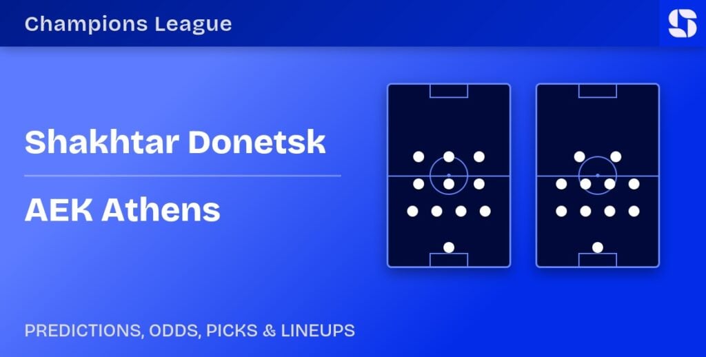 Shakhtar Donetsk vs AEK Athens predicted formations