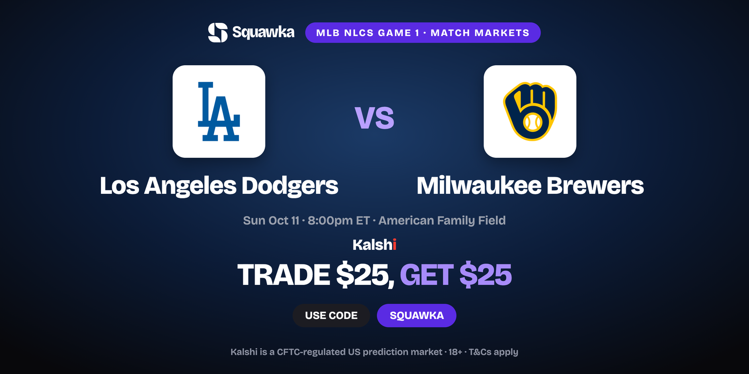 Dodgers vs Brewers Game 1: Kalshi Promo Code — Trade $25, Get $25