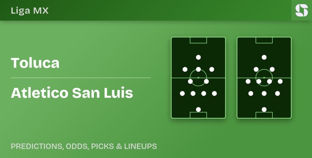 Toluca vs Atletico San Luis predicted formations
