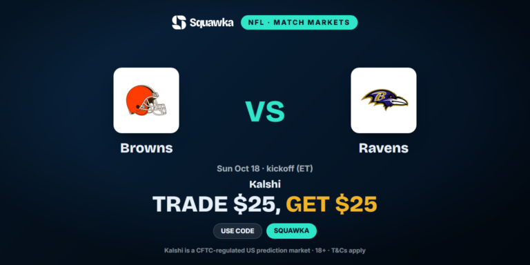 Browns vs Ravens: Kalshi Promo Code — Trade $25, Get $25