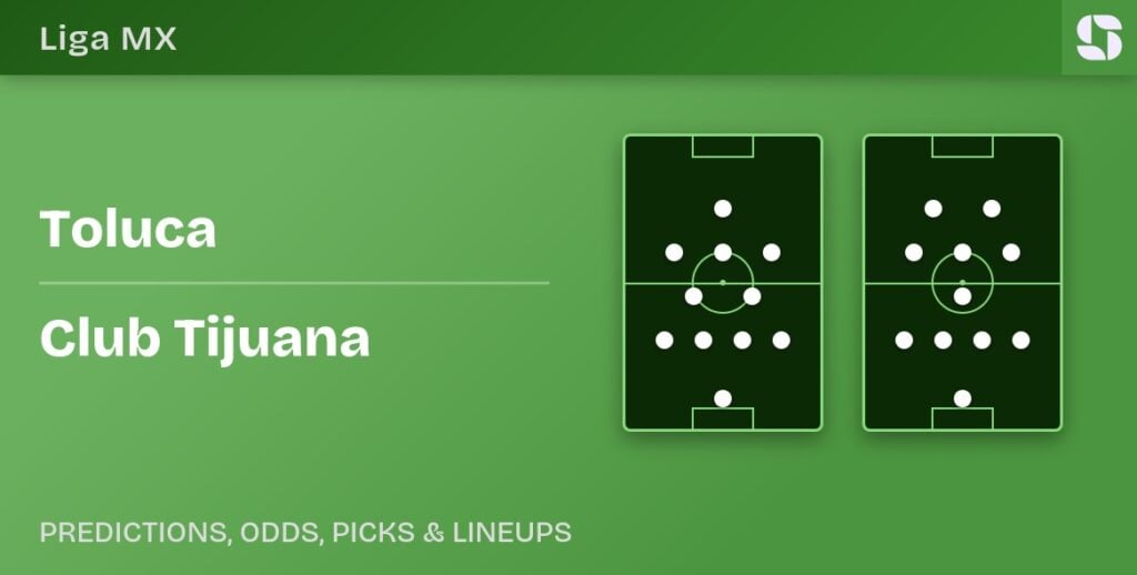 Toluca vs Club Tijuana predicted formations