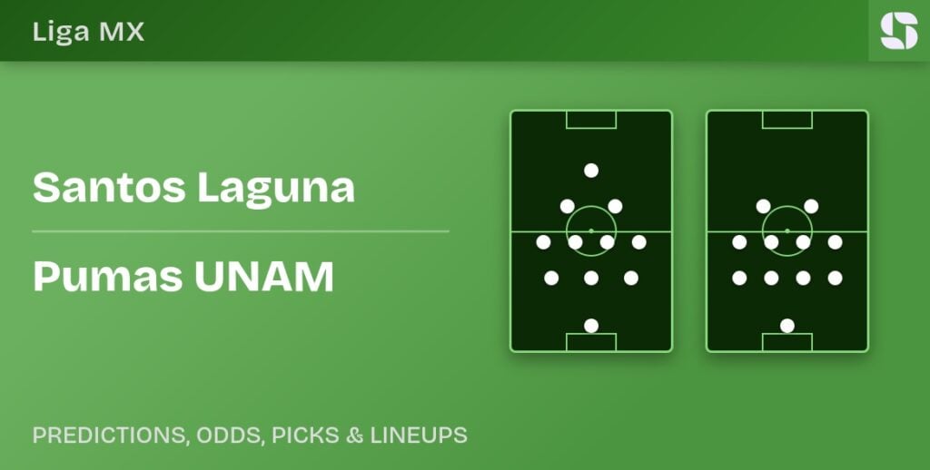 Santos Laguna vs Pumas UNAM predicted formations