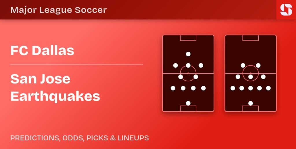 FC Dallas vs San Jose Earthquakes predicted formations