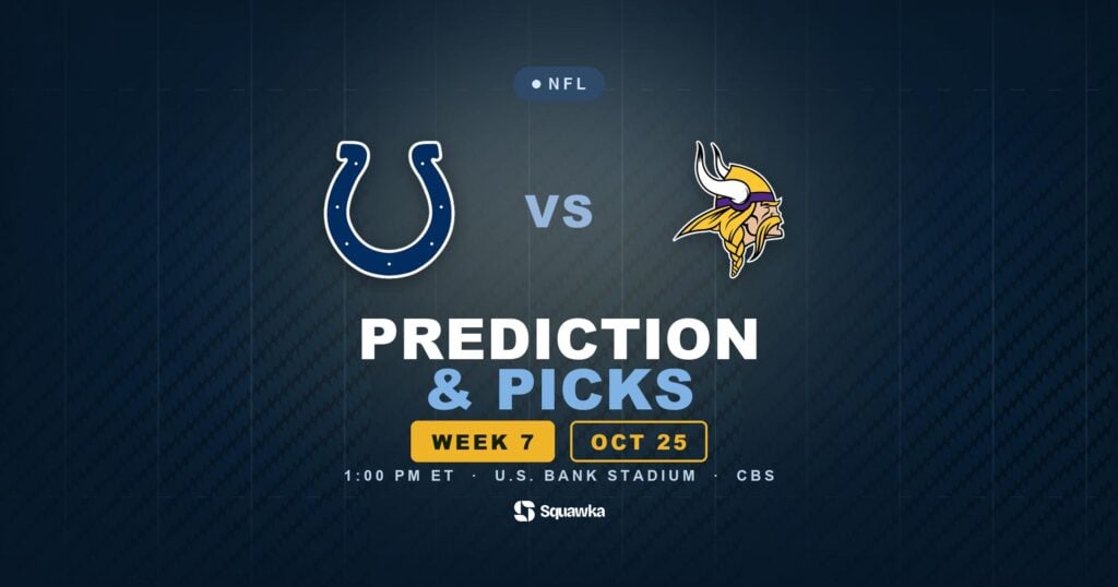 Indianapolis Colts vs Minnesota Vikings prediction, picks and odds for Week 7 of the 2026 NFL season