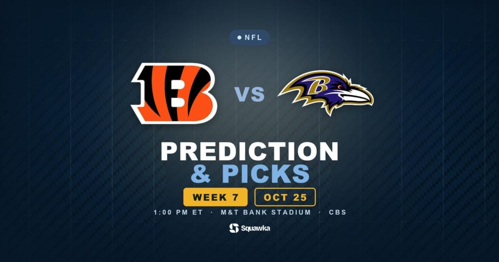 Cincinnati Bengals vs Baltimore Ravens prediction, picks and odds for Week 7 of the 2026 NFL season