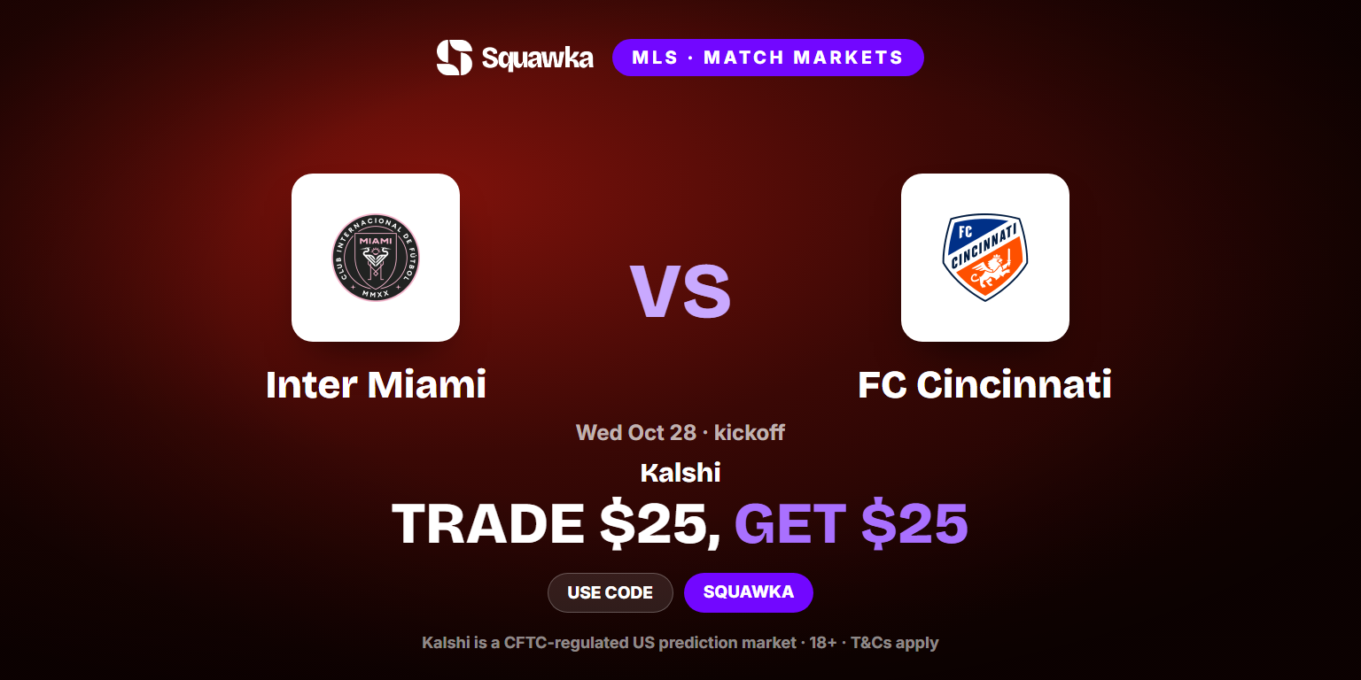 Plt Code Promo Inter Miami vs FC Cincinnati: Kalshi Promo Code — Trade $25, Get $25
