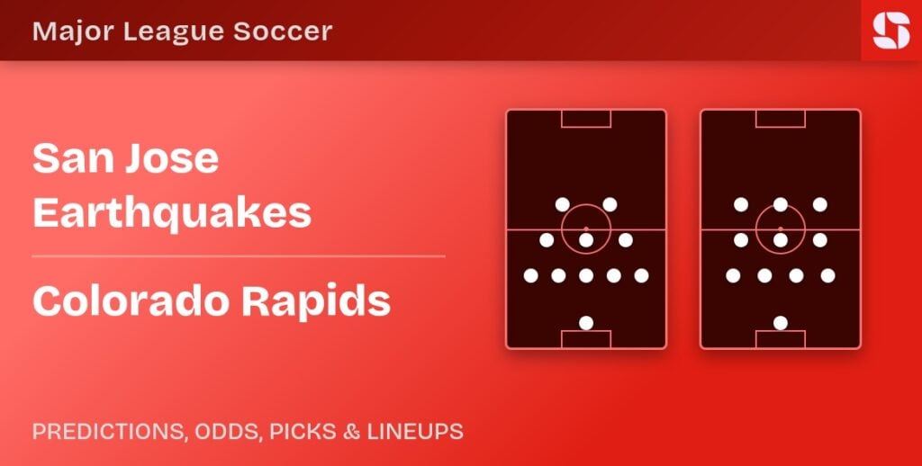 San Jose Earthquakes vs Colorado Rapids predicted formations