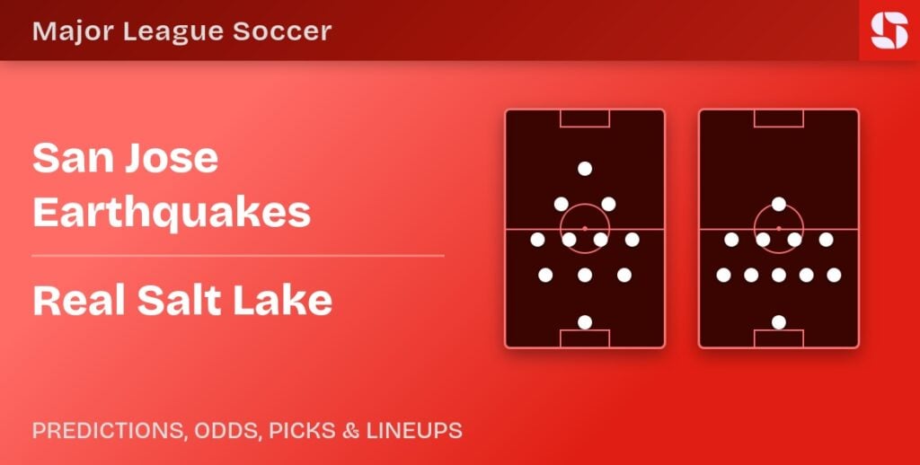 San Jose Earthquakes vs Real Salt Lake predicted formations