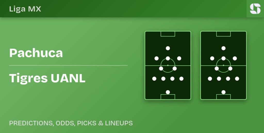 Pachuca vs Tigres UANL predicted formations